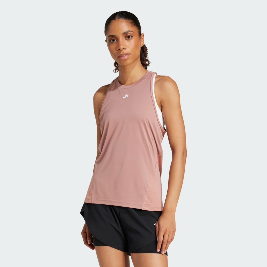 Tielko adidas Performance Training Tank Top Ružová | JC9835, 0