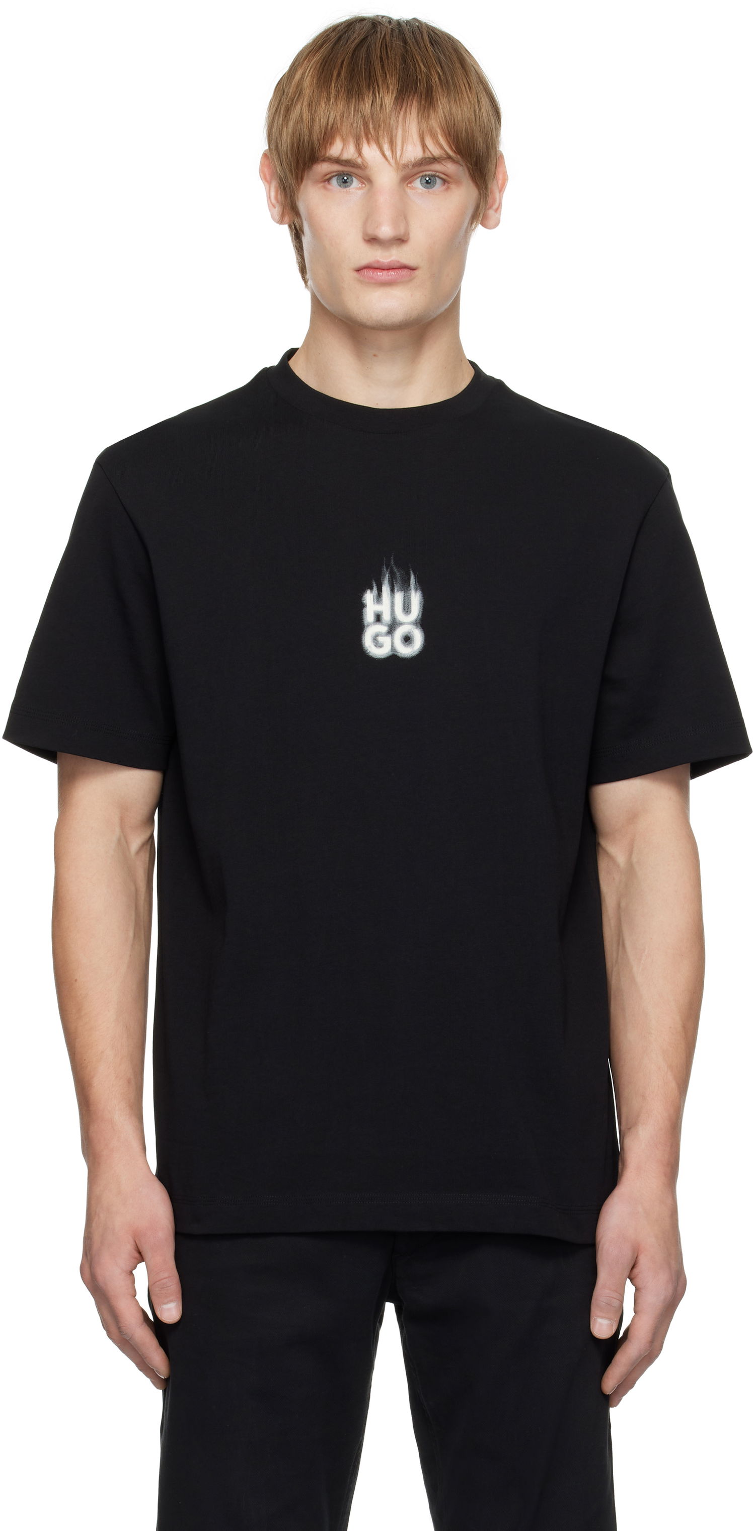 Tričko BOSS Flame Logo T-Shirt Čierna | 50530434, 0