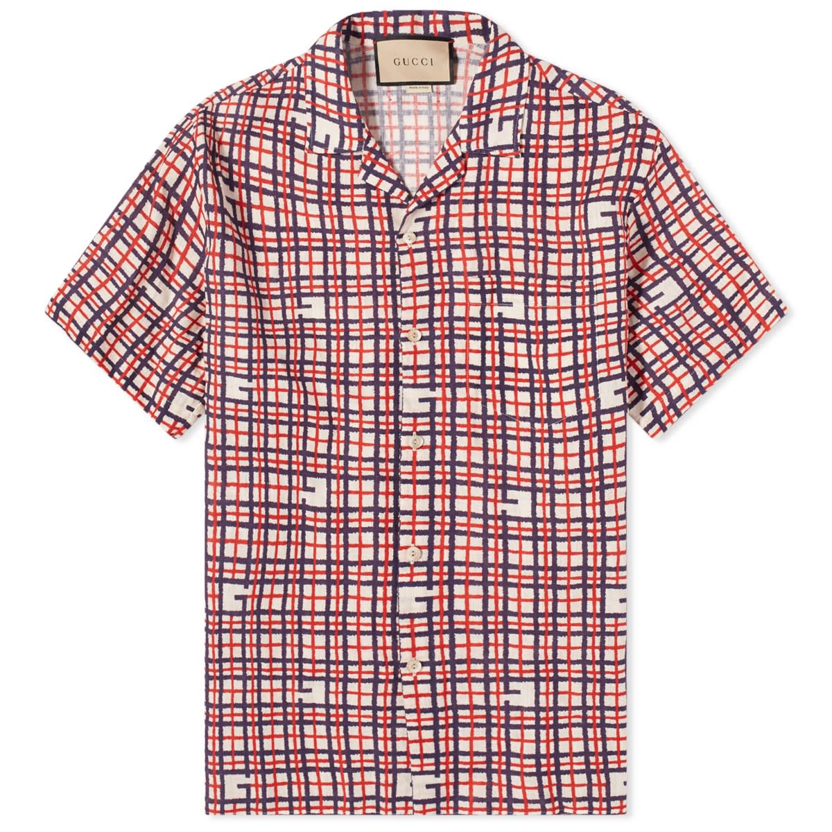 Košeľa Gucci G Tartan Vacation Shirt Red Červená | 742706-ZAN3K-6359, 0