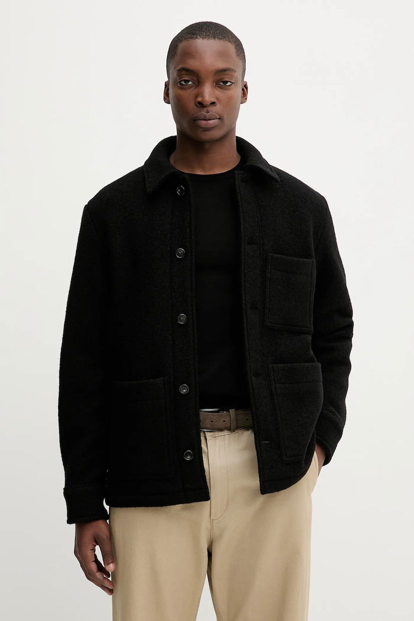 Bunda A.P.C. A.P.C. Emile Wool Jacket Čierna | WVBEH.H32029