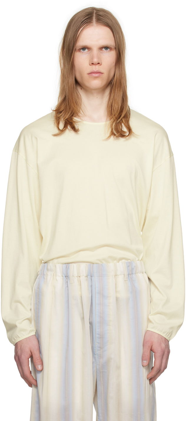 Tričko LEMAIRE Relaxed Long Sleeve T-Shirt Žltá | TO1182 LJ1018