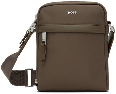 Taška cez rameno BOSS BOSS Canvas Reporter Bag Zelené | 50536491, 0