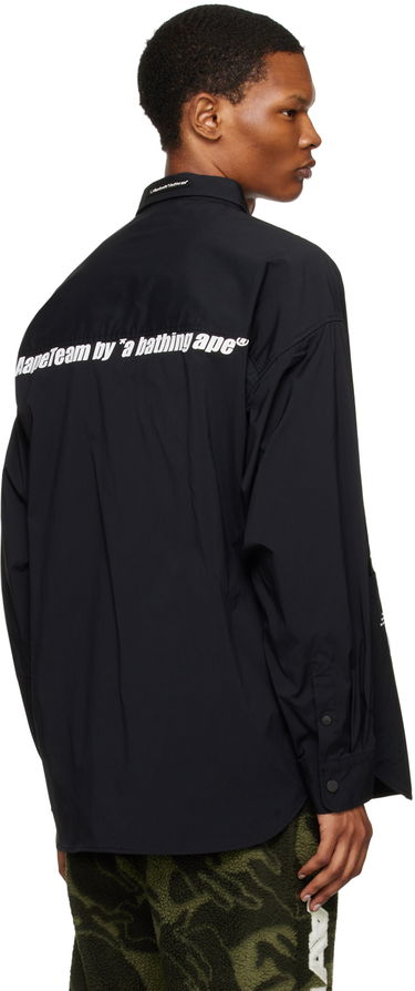 Košeľa AAPE by A Bathing Ape AAPE by A Bathing Ape Holographic Patch Shirt Čierna | AAPSTM8441XXKBKX, 2