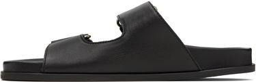 Tenisky a topánky Jimmy Choo Fayence Pearl-Embellished Leather Flat Sandals Čierna | FAYENCE SANDAL, 2