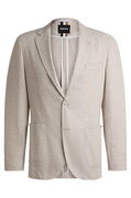 BOSS Regular-Fit Patterned Linen-Cotton Blazer