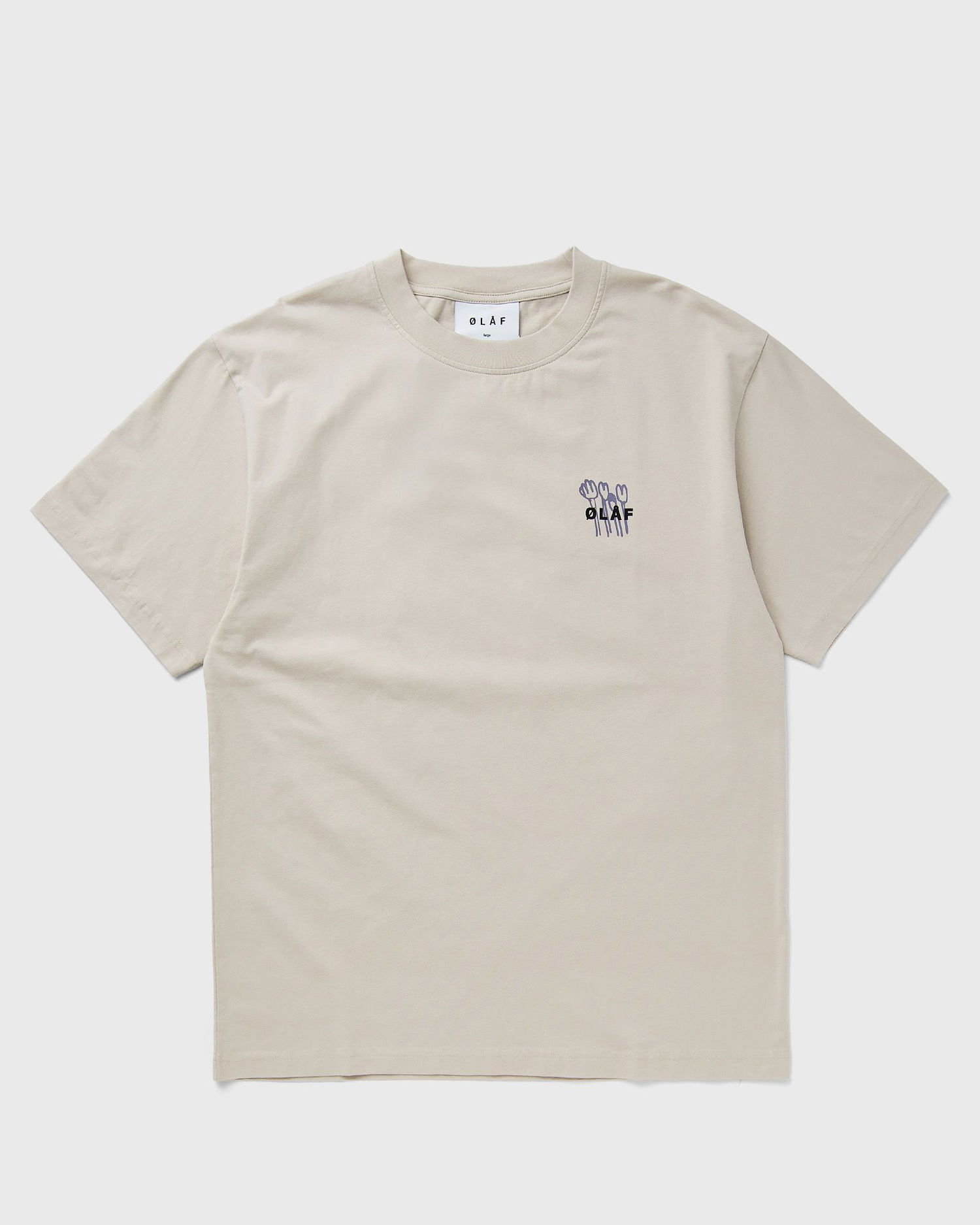 Tričko ØLÅF FLOWER POSTER TEE Béžová | M170103-CEMENT, 0