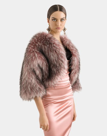 Vesta Dolce & Gabbana Dolce & Gabbana Faux Fur Cropped Shrug Ružová | F27FEFFUS0GF0568, 3