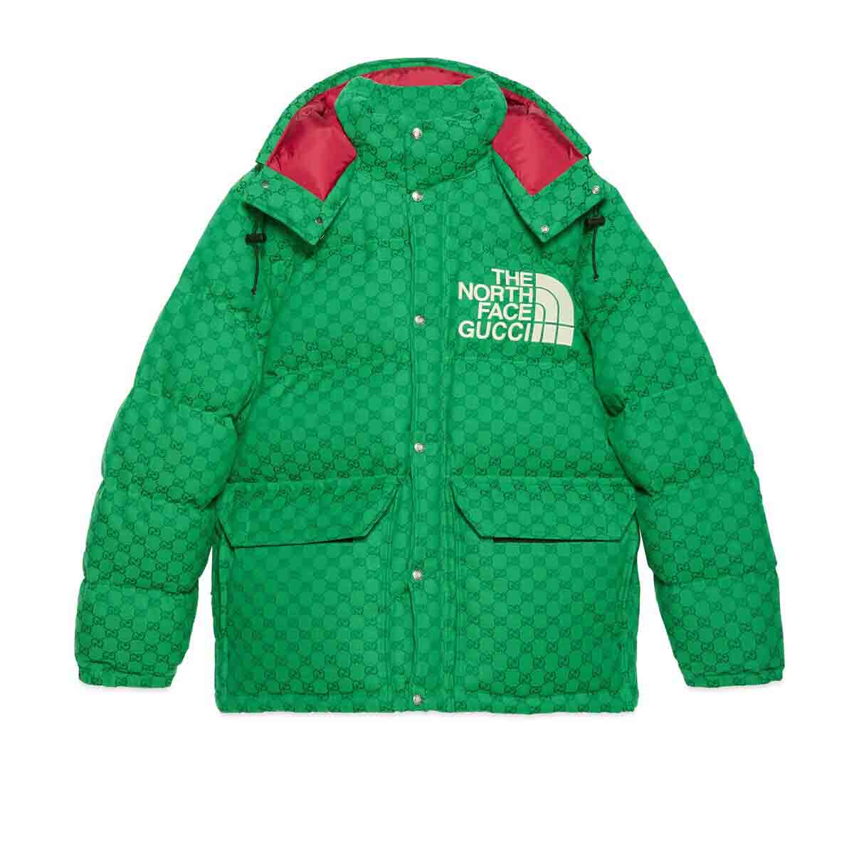 Bunda Gucci The North Face x Down Jacket Zelené | 670766 Z8APX 3421, 0
