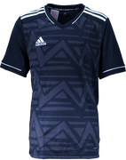 Custom Short-Sleeve V-Neck Jersey with Geometric Pattern and AEROREADY