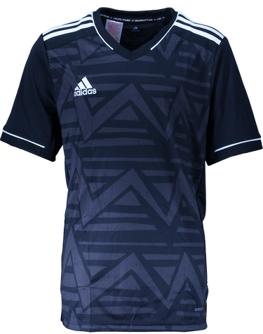 Dres adidas Originals Custom Short-Sleeve V-Neck Jersey with Geometric Pattern and AEROREADY Čierna | fi6186schwarz, 0