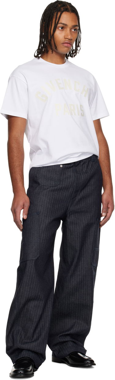 Tričko Givenchy Givenchy Paris Embroidery T-shirt Biela | BM71NK3YRS100, 3