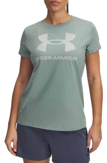Tričko Under Armour Rival Logo Short Sleeve T-Shirt Zelené | 1356305-348, 0