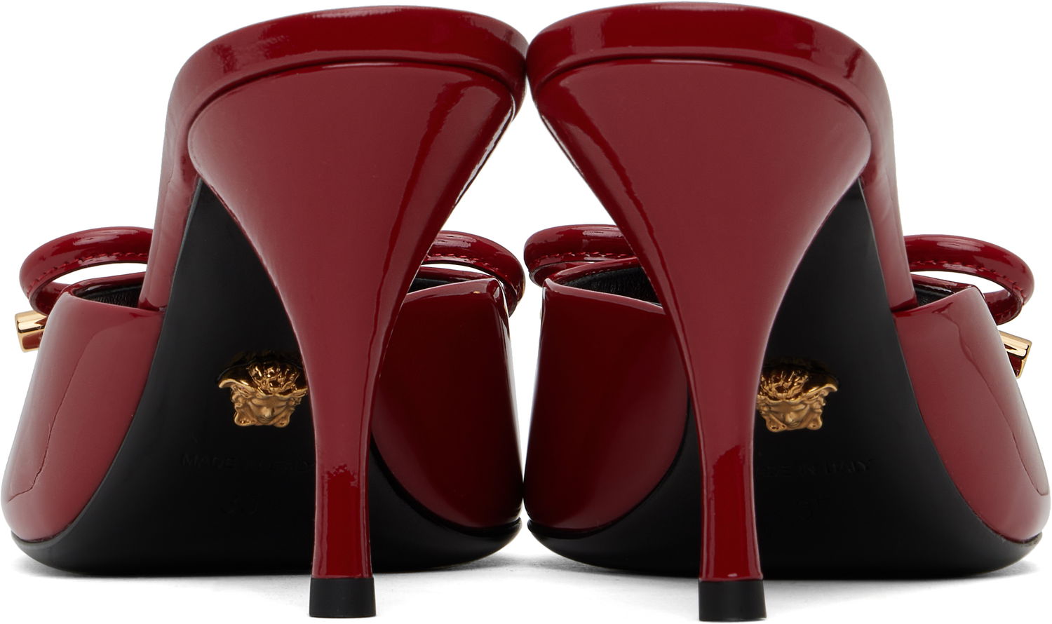 Starostlivosť o obuv Versace Versace Opera Bow Patent Heeled Sandals Červená | 1018239_D2VE_1RB3V, 1