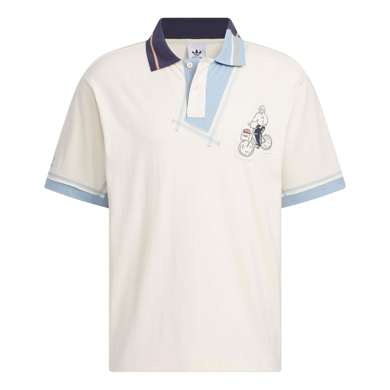 Polo tričko adidas Originals Originals Cyclist Graphic Polo Shirt Biela | IS0636, 0