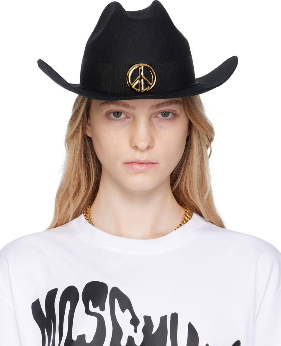 Moschino Jeans Peace Symbol Fedora