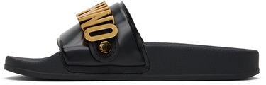 Doplnky Moschino Moschino Lettering Logo Slides Čierna | MA28032G1M M11 000, 2