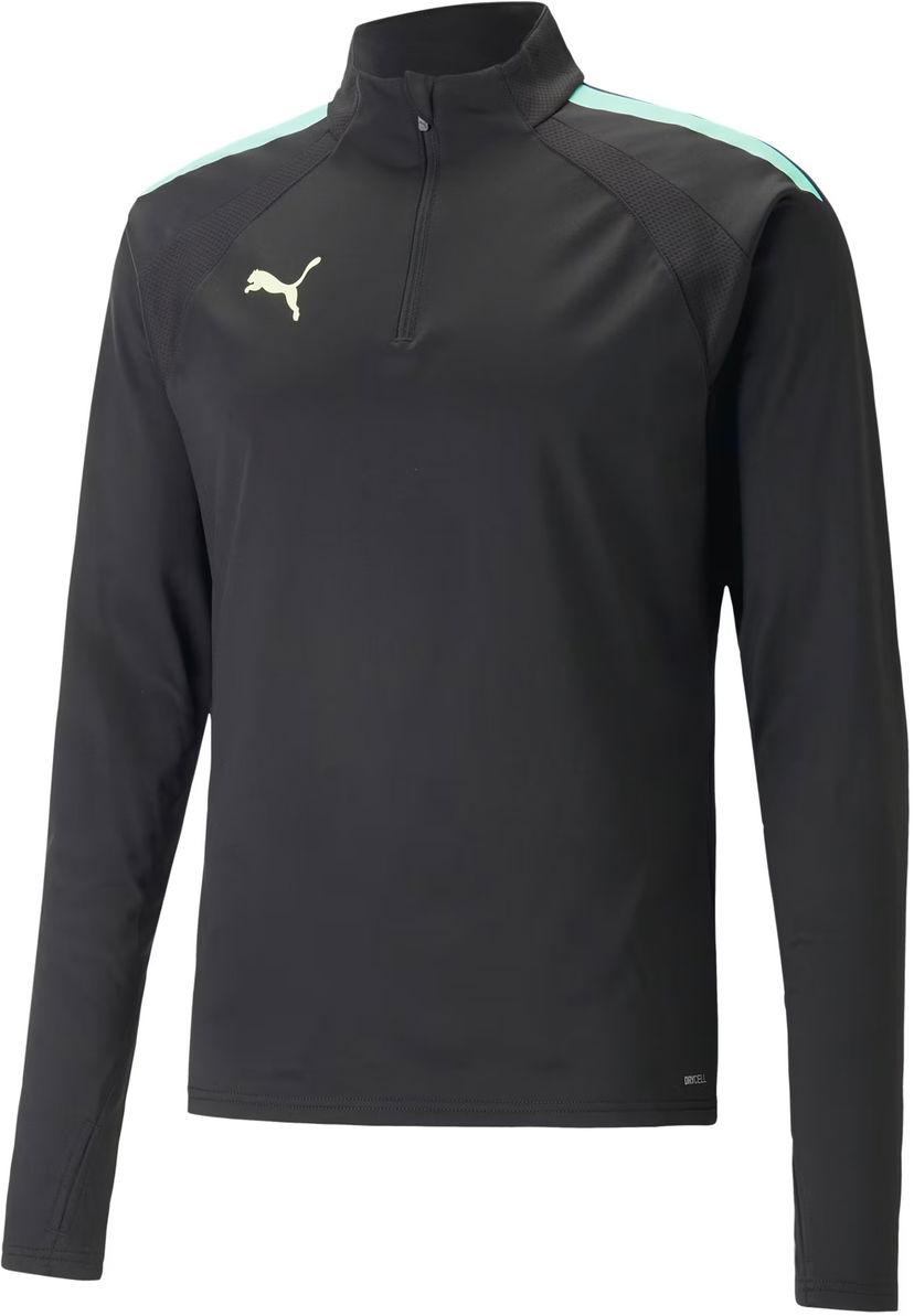 Tričko Puma Puma teamLIGA 1/4 Zip Top Čierna | 657236-51