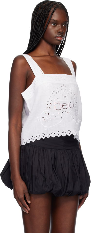 Tielko Bode Bode Belvoir Eyelet Tank Top Biela | WRS25SH017, 1