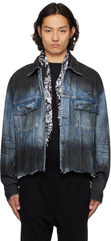 Bunda We11done We11done Sprayed Sporty Selldone Denim Jacket Modrá | WD-DJ1-25-308-U-BL, 0