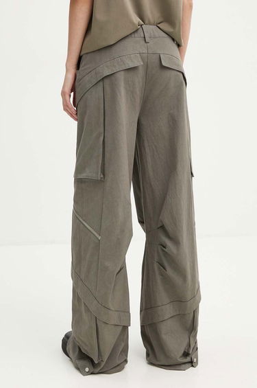 Cargo nohavice HELIOT EMIL Wide High-Waisted Cargo Pants Zelené | HE.W.10.149.DG23, 2