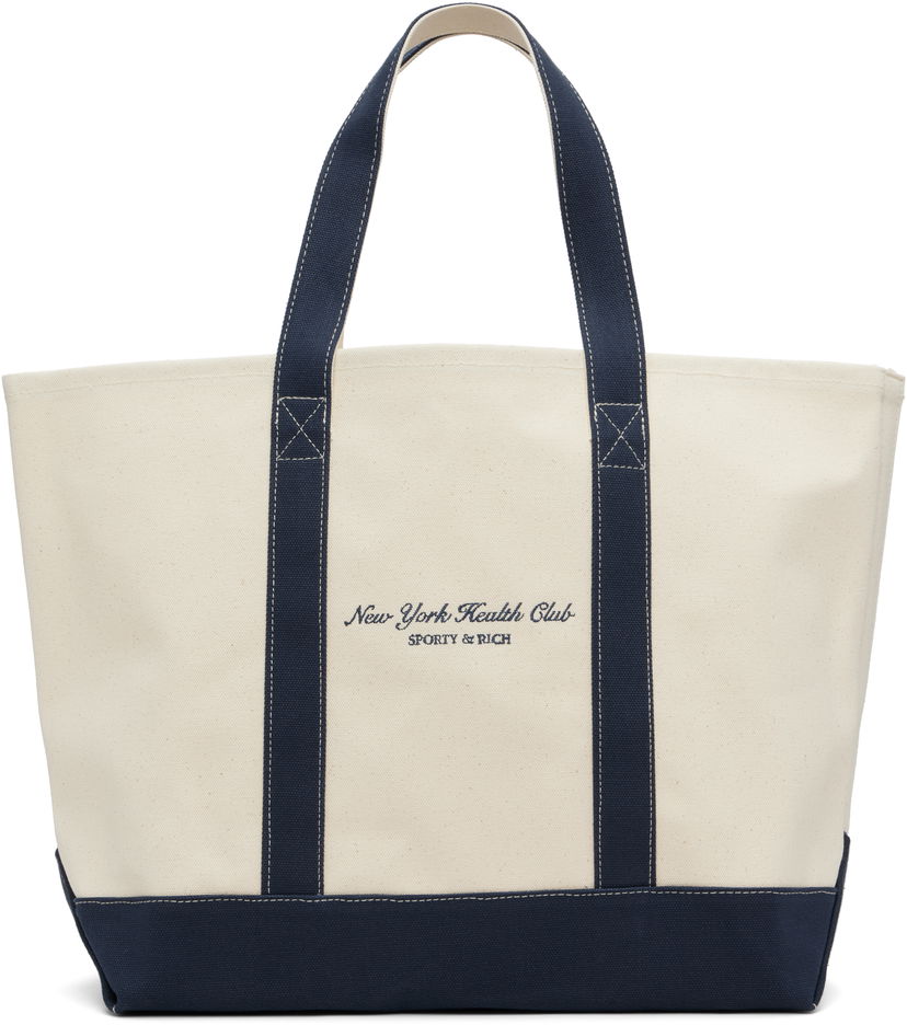 Tote bag Sporty & Rich 'NY Health Club' Tote Béžová | BA006514043BE06