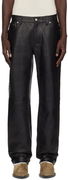 Helmut Lang Hole-Punched Worker Leather Pants