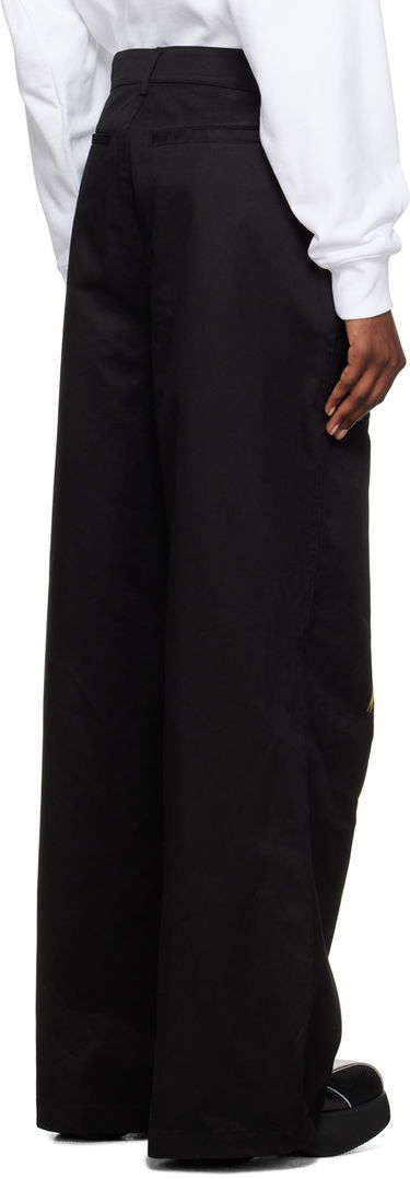 Cargo nohavice We11done We11done Embroidered Wide Leg Trousers Čierna | WD-PT1-23-252-M-BK, 2