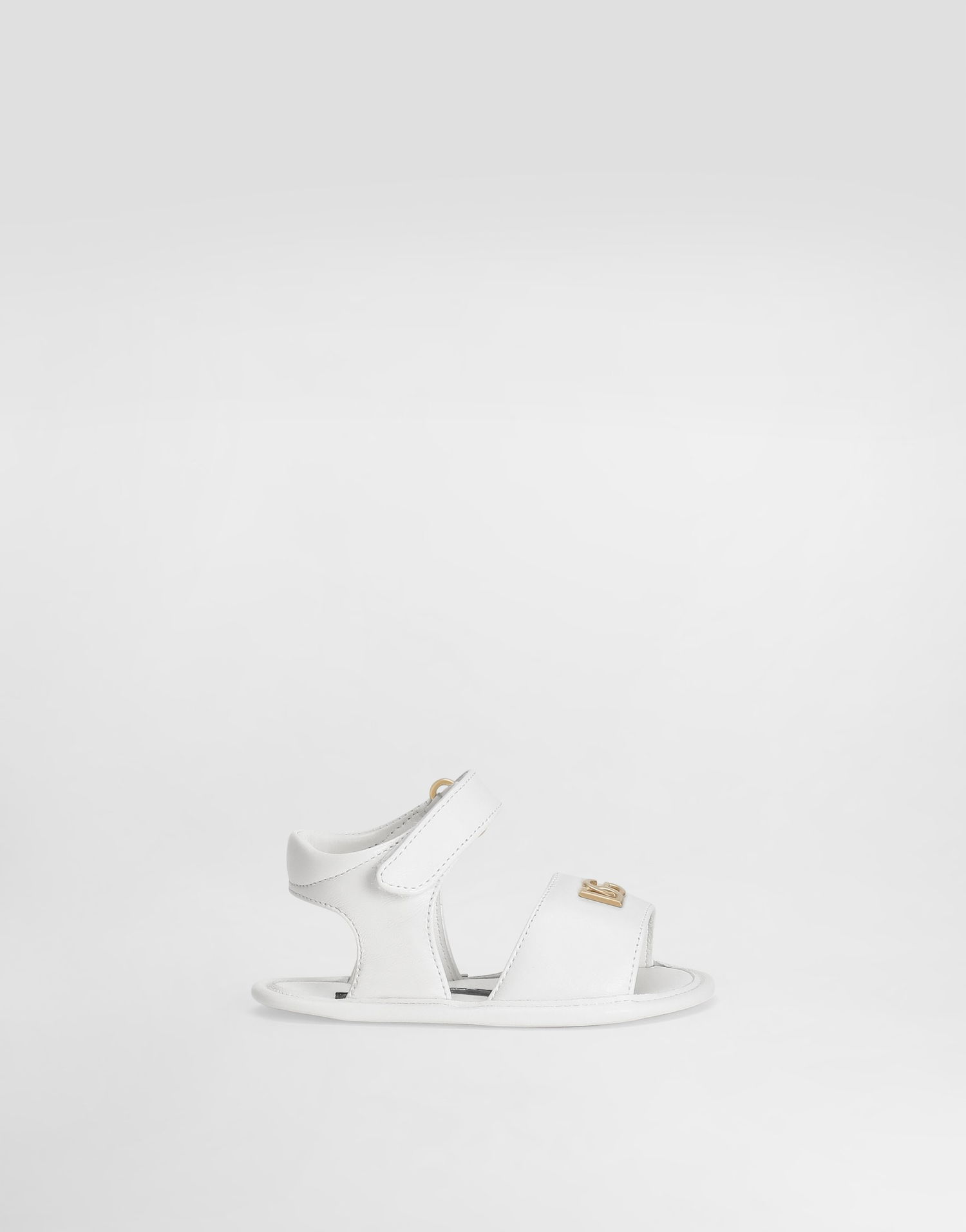 Doplnky Dolce & Gabbana Dolce & Gabbana Lambskin Nappa Sandals with DG Logo Biela | DK0157AB79380001, 0