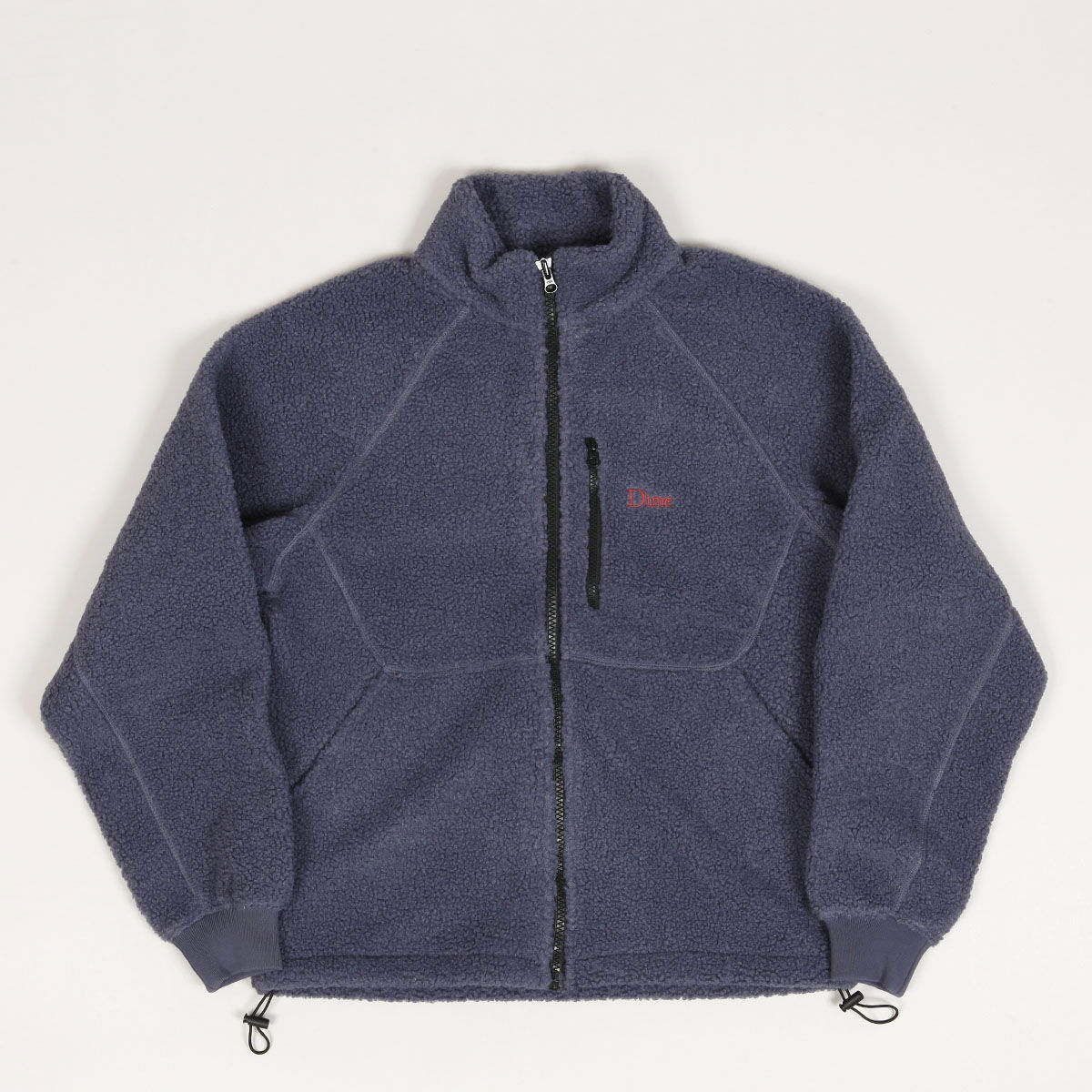 Sveter Dime Sherpa Zip Crewneck Šedá | dimeho234gre, 0