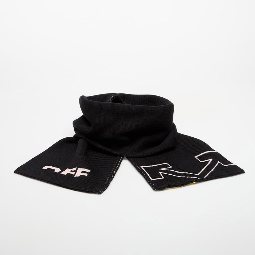 Šál Off-White Type Logo Knit Scarf Čierna | OGMA001F25KNI001103C