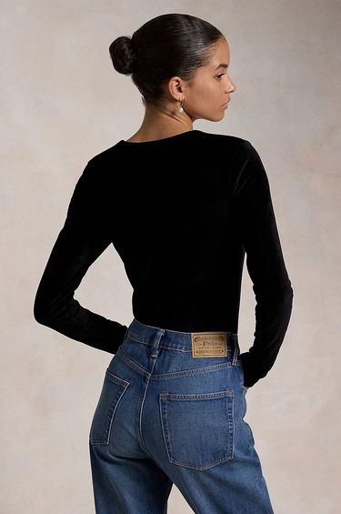 Body Polo by Ralph Lauren Black Velvet Bodysuit Čierna | 211947942, 1