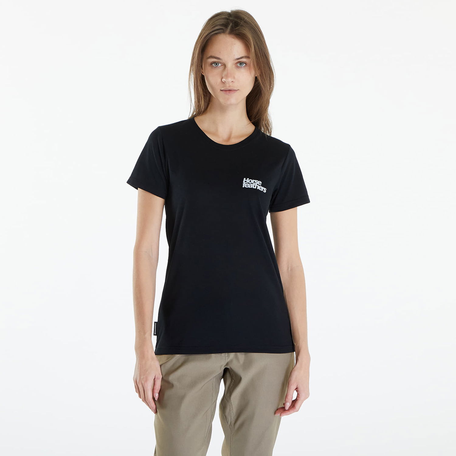 Tričko Horsefeathers Leila II Tech T-Shirt Black Čierna | TW034A, 0