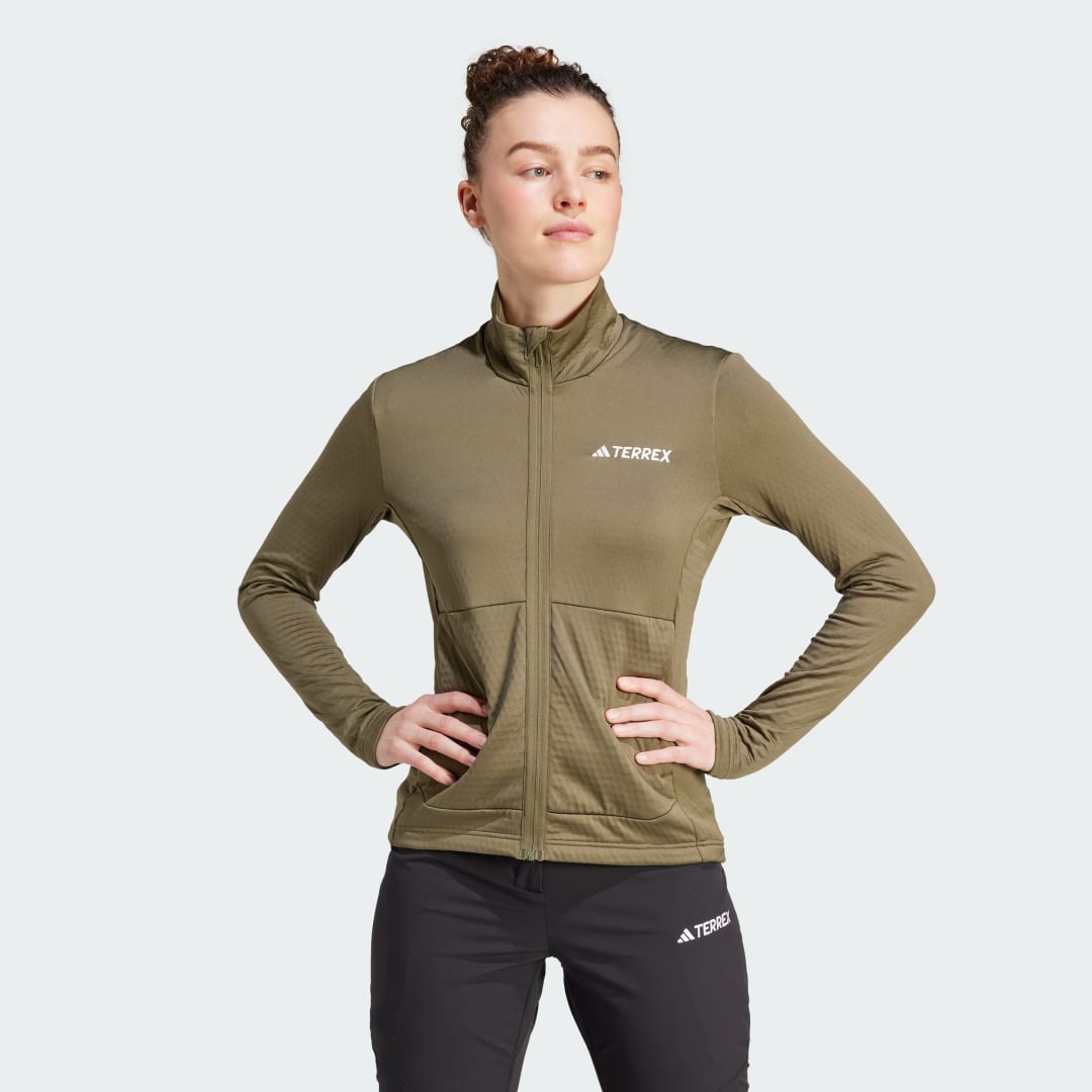 Bunda adidas Performance adidas TERREX Bunda Terrex Multi Light Fleece Full-Zip Zelené | IQ3746, 0