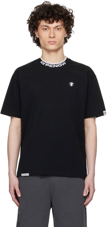 Tričko AAPE by A Bathing Ape AAPE by A Bathing Ape 'AAPE Now' Moonface Logo T-Shirt Čierna | AAPTEM1604XXNBKX, 0