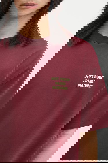 Tričko Drôle de Monsieur Drôle de Monsieur Le T-shirt Slogan Tee Vínová | I.TS203.CO002, 3