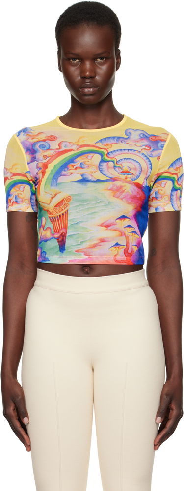 Crop Top Casablanca Printed Mesh Baby T-Shirt Rôznofarebný | WPS25-JTS-034-01, 0