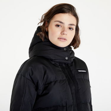 Prešívaná bunda Converse W Premium Long Down Jacket Čierna | 10023725-A03, 2