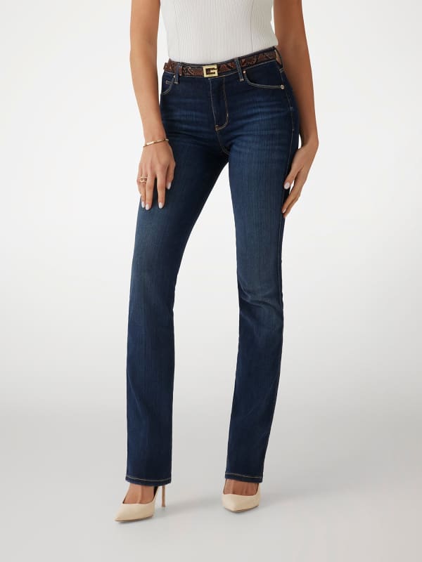 Džínsy GUESS Straight Denim Pants Modrá | W5RA0ID5KZ1, 0