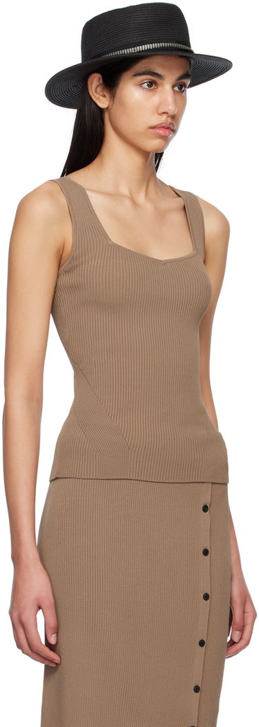 Tielko rag & bone Rag & Bone Asher Rib Knit Tank Top Hnedá | WAS23S035YL35, 1