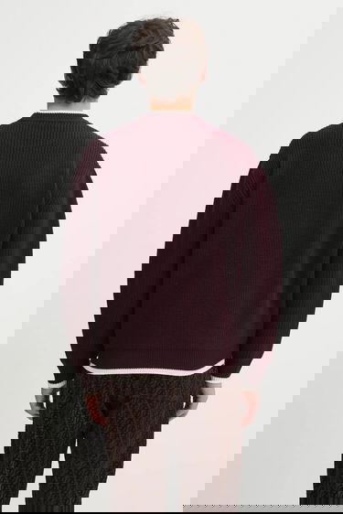 Sveter Drôle de Monsieur Slogan Ribbed Sweater Vínová | I.PO184.WO007, 2