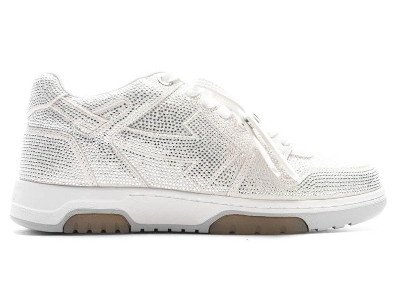 Tenisky a topánky Off-White Out Of Office OOO Low Tops Silver Strass Metalická | OMIA189S23LEA0080101, 0