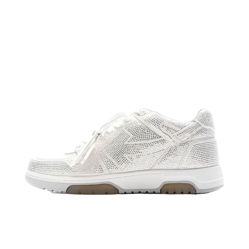 Tenisky a topánky Off-White Out Of Office OOO Low Tops Silver Strass Metalická | OMIA189S23LEA0080101