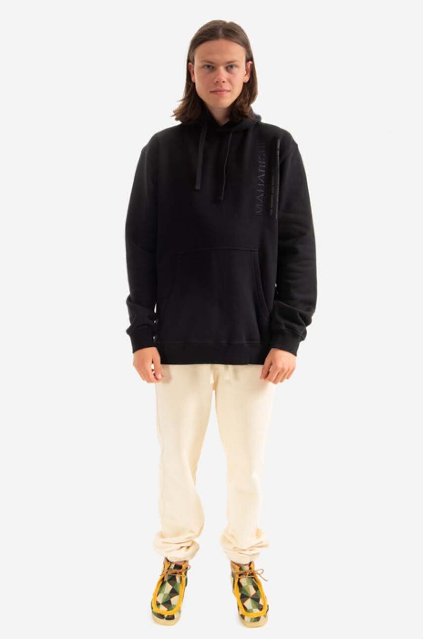 Mikina Maharishi Miltype Hooded Organic Sweat Hoodie Čierna | 9756.BLACK, 1