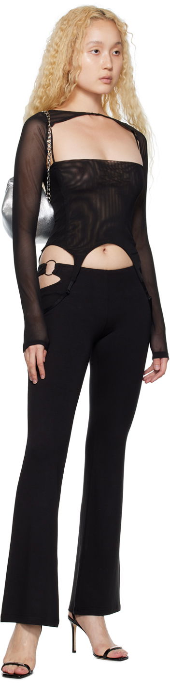 Tričko Miaou Miaou Phoenix Mesh Long Sleeve Top Čierna | 7043-CL, 3