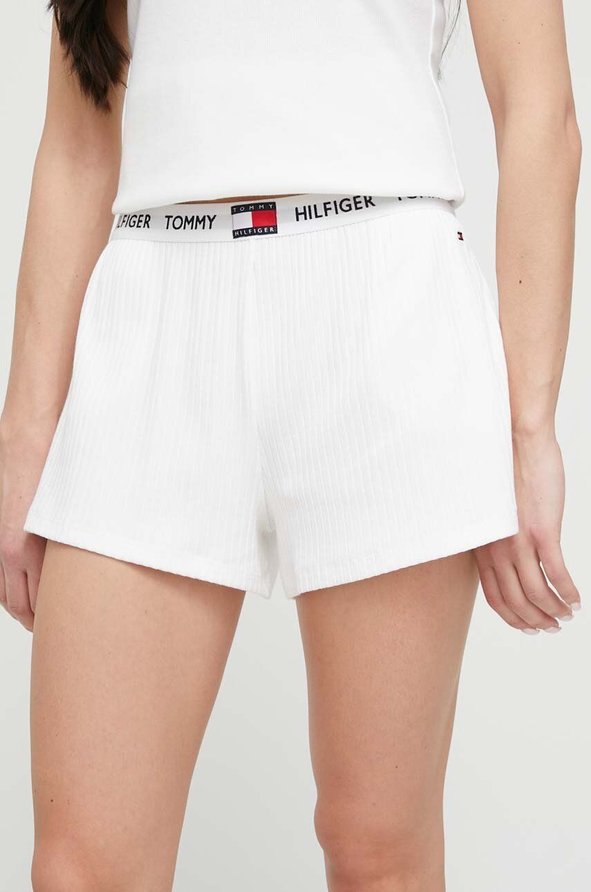 Šortky Tommy Hilfiger Tommy 85 Rib-Knit Slim-Fit Shorts Biela | UW0UW04418.PPYX, 0