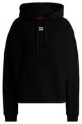HUGO Cotton-Terry Hoodie with Stacked Logo