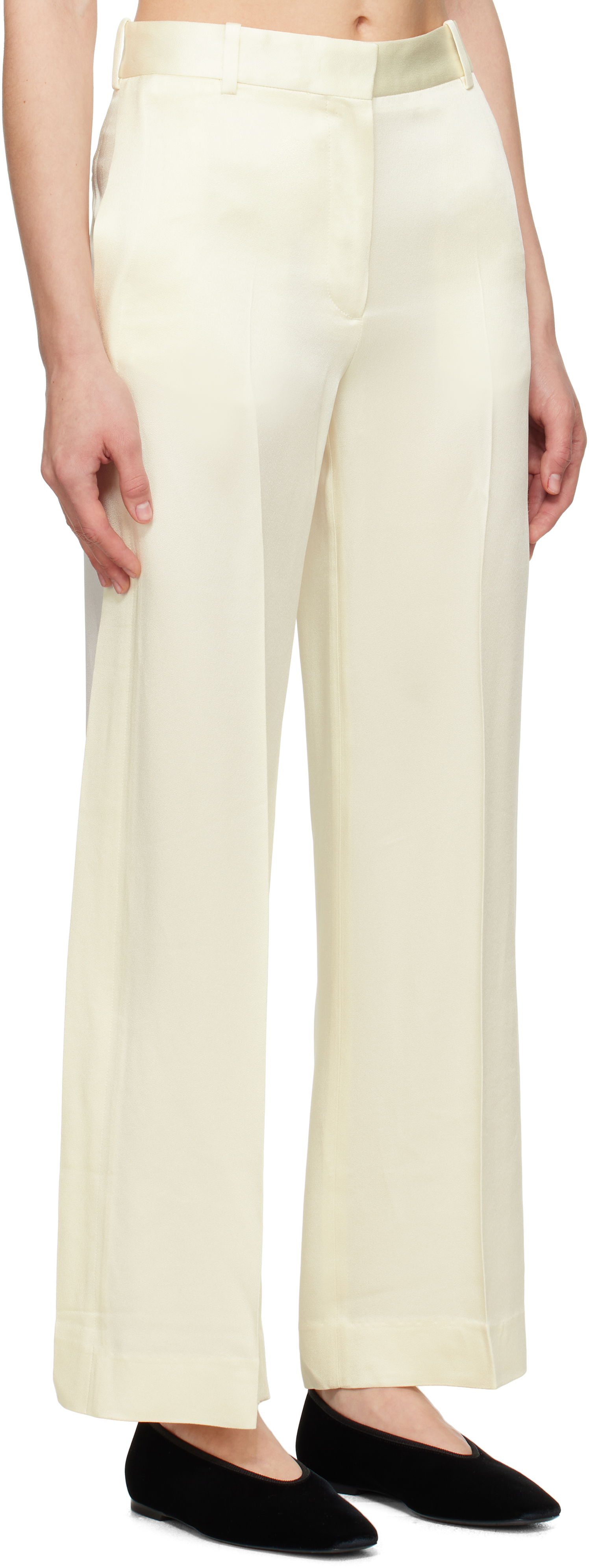 Nohavice TOTEME TOTEME Cuff-Slit Trousers Žltá | 251-WRB4483-FB0344, 1