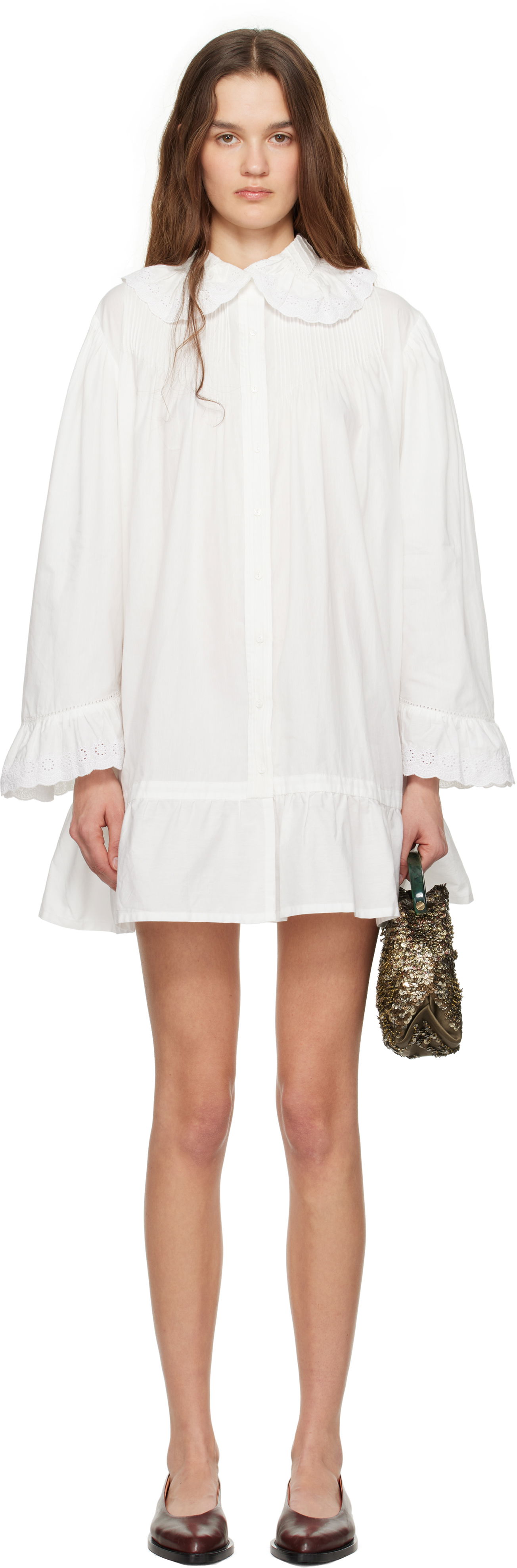 Šaty Bode Petaluma Minidress Biela | WRF24DR002, 0