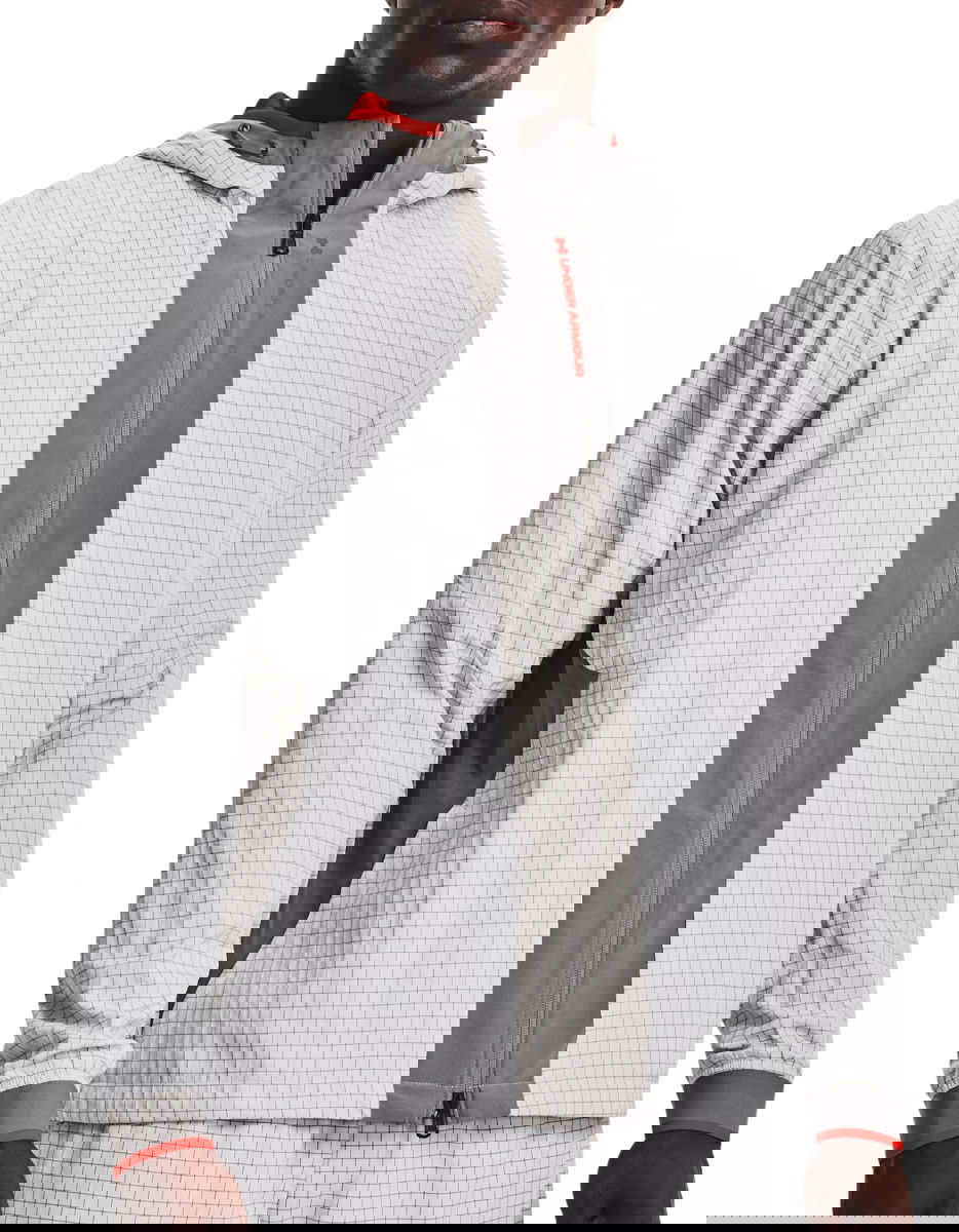 Mikina Under Armour Rush Legacy Printed Hooded Running Jacket Šedá | 1366186-066, 0