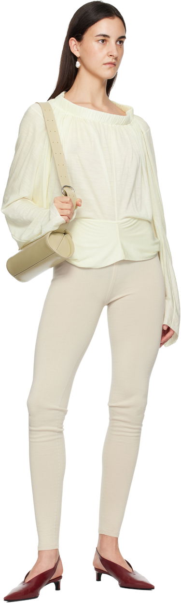 Náušnice Jil Sander Pearl Grainy Earrings "Gold & White" Biela | J11VG0027_J12016, 4